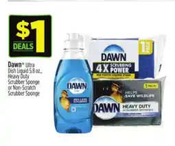 Dollar General Dawn Ultra Dish Liquid 5.8 oz., Heavy Duty Scrubber Sponge or Non-Scratch Scrubber Sponge offer