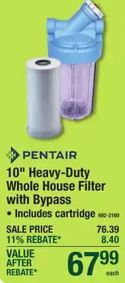 Menards 10 Heavy-Duty Whole House Filter with Bypass offer
