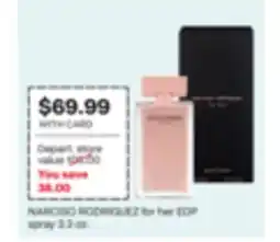 CVS NARCISO RODRIGUEZ for her EDP spray offer