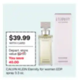 CVS CALVIN KLEIN Eternity for women EDP spray offer