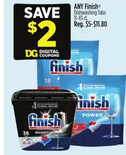 Dollar General ANY Finish Dishwashing Tabs offer