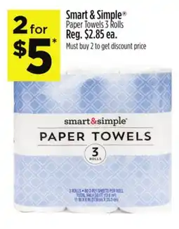 Dollar General Smart & Simple Paper Towels offer