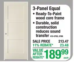 Menards 3-Panel Equal offer