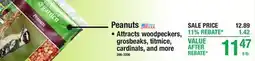 Menards Peanuts Bird Food offer