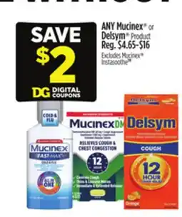 Dollar General Mucinex or Delsym offer