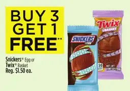 Dollar General Snickers Egg or Twix Basket offer