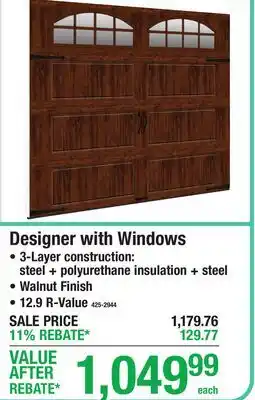 Menards Designer with Windows offer