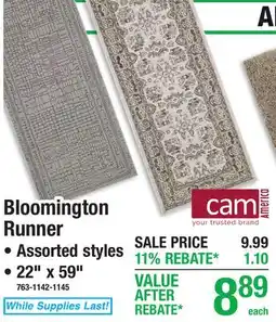 Menards Bloomington Runner offer