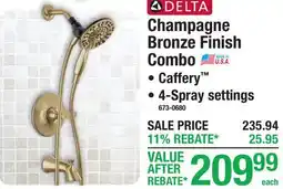 Menards Champagne Bronze Finish Combo offer