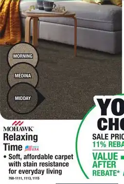 Menards Relaxing Time offer