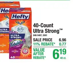 Menards 40-Count Ultra Strong offer