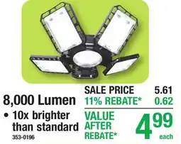Menards 8,000 Lumen offer