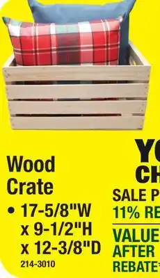 Menards Wood Crate offer