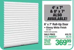 Menards 6'x7' Roll-Up Door offer