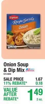 Menards Onion Soup & Dip Mix offer