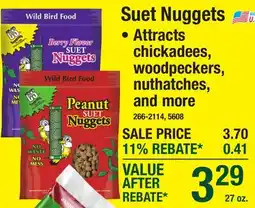 Menards Suet Nuggets offer