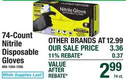 Menards 74-Count Nitrile Disposable Gloves offer