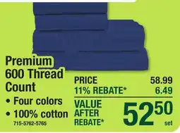 Menards Premium 600 Thread Count offer