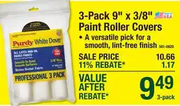 Menards 3-Pack 9 x 3/8 Paint Roller Covers offer