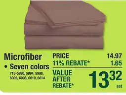 Menards Microfiber offer