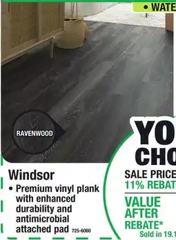 Menards Windsor Vinyl Plank offer