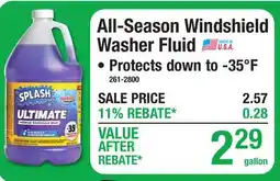 Menards All-Season Windshield Washer Fluid offer