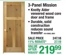 Menards READY-TO-FINISH 3-Panel Mission offer