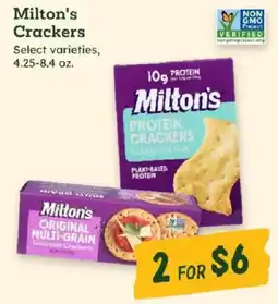 Sprouts Farmers Market Milton's Crackers offer
