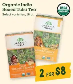 Sprouts Farmers Market Organic India Boxed Tulsi Tea offer