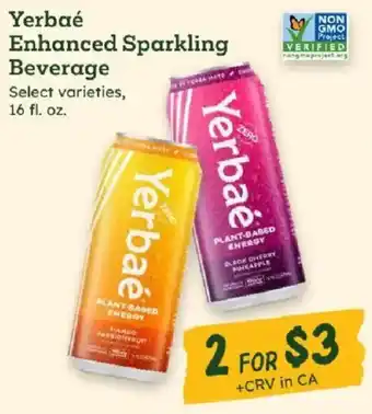Sprouts Farmers Market Yerbaé Enhanced Sparkling Beverage offer