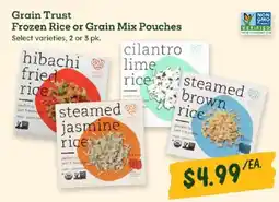 Sprouts Farmers Market Grain Trust Frozen Rice or Grain Mix Pouches offer