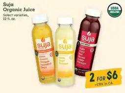 Sprouts Farmers Market Suja Organic Juice offer