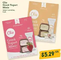 Sprouts Farmers Market Clio Greek Yogurt Minis offer
