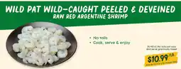 Sprouts Farmers Market Wild pat wild-caught peeled & deveined raw red argentine shrimp offer