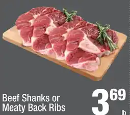 Super King Markets Beef Shanks or Meaty Back Ribs offer