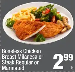 Super King Markets Boneless Chicken Breast Milanesa or Steak Regular or Marinated offer