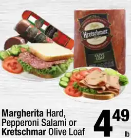 Super King Markets Margherita Hard, Pepperoni Salami or Kretschmar Olive Loaf offer