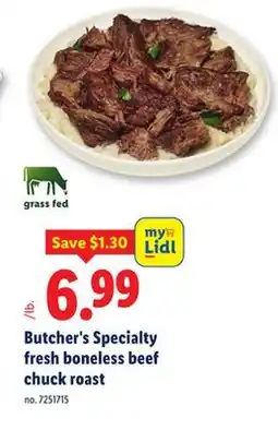 Lidl Butcher's Specialty fresh boneless beef chuck roast offer
