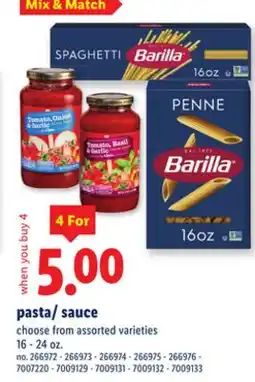 Lidl pasta/sauce offer