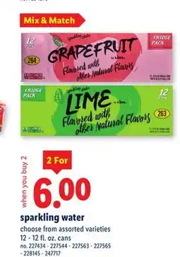 Lidl sparkling water offer