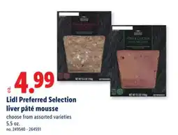 Lidl Lidl Preferred Selection liver pâté mousse offer