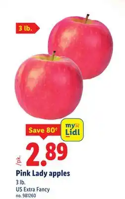 Lidl Pink Lady apples offer