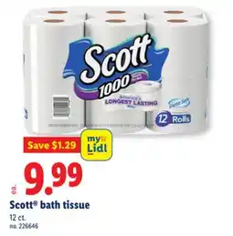 Lidl Scott bath tissue offer