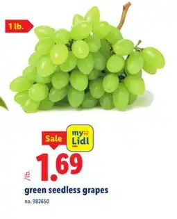 Lidl green seedless grapes offer