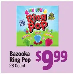 Vallarta Supermarkets Bazooka Ring Pop offer