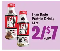 Vallarta Supermarkets Lean Body LEAN Protein Drinks offer