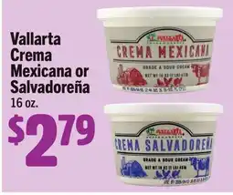 Vallarta Supermarkets Vallarta Crema Mexicana or Salvadoreña offer