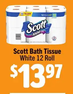 Vallarta Supermarkets Scott Bath Tissue White 12 Roll offer