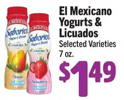 Vallarta Supermarkets El Mexicano Yogurts & Licuados offer