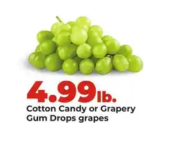 Hy-Vee Cotton Candy or Grapery Gum Drops grapes offer